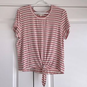 Pink Republic striped shirt sleeve tie shirt